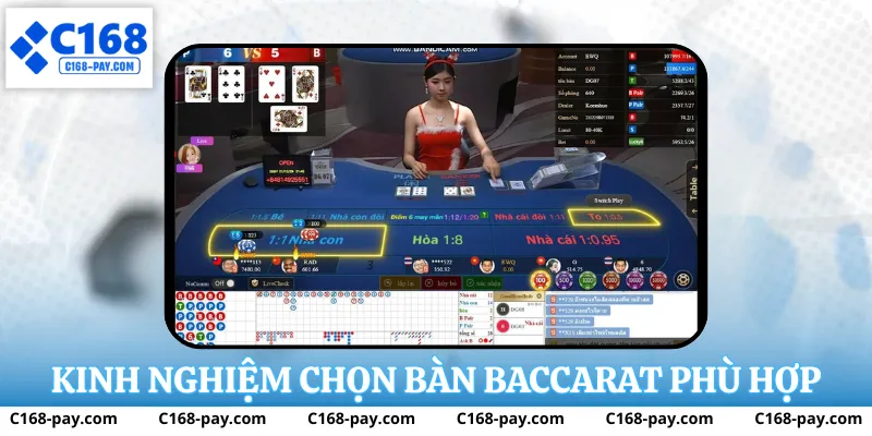 Kinh nghiệm chọn bàn baccarat phù hợp