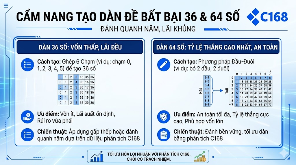 cach tao dan de 36 so bat bai c168